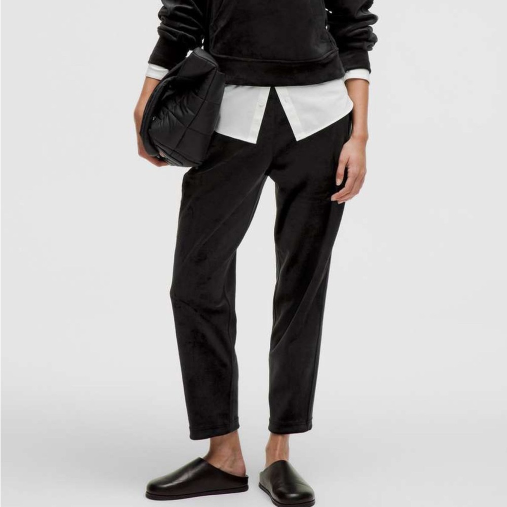 Lululemon Athletica Black Scuba Straight-Leg Pant Velvet